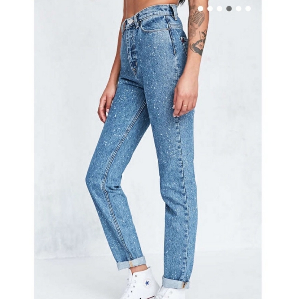 BDG Mom High Rise Splatter Jeans